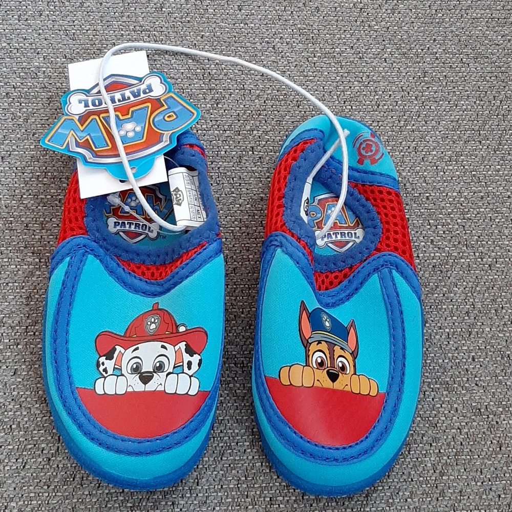 New Toddler Boy Paw Patrol Water Shoes, Sz 5/6